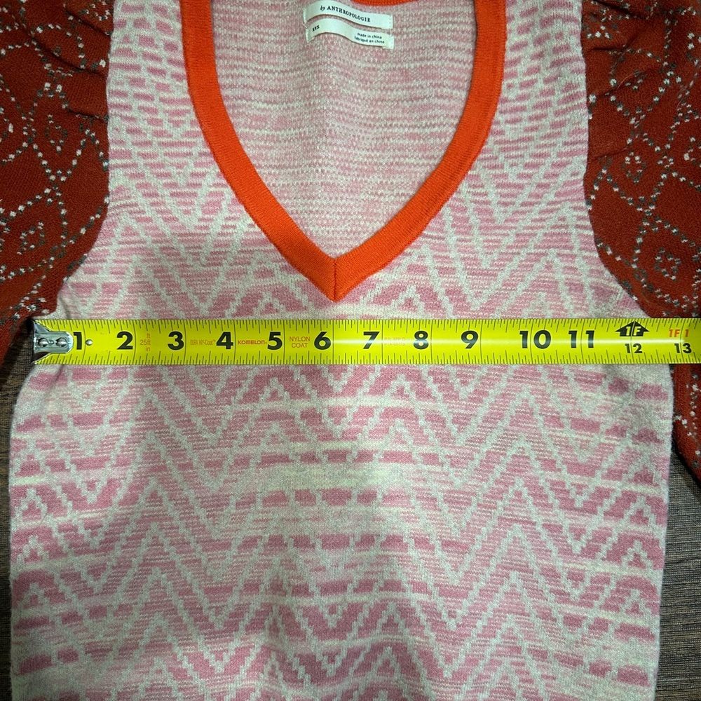 Anthropologie Pink and Red Knit Sweater - Picture 8 of 11